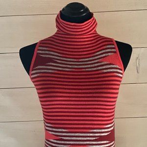 Title Nine red merino wool turtleneck sleeveless dress